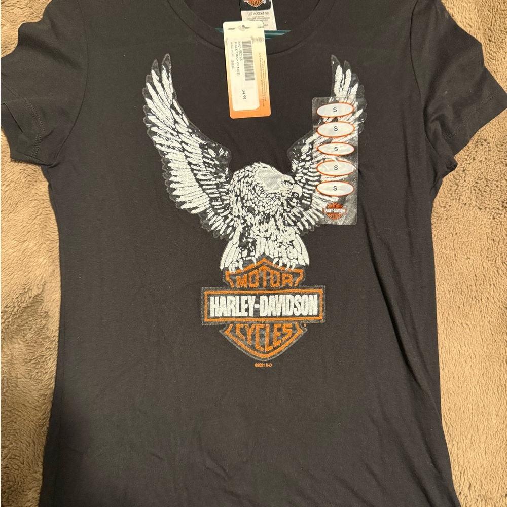Harley-Davidson Black Tee with Silver Graphic